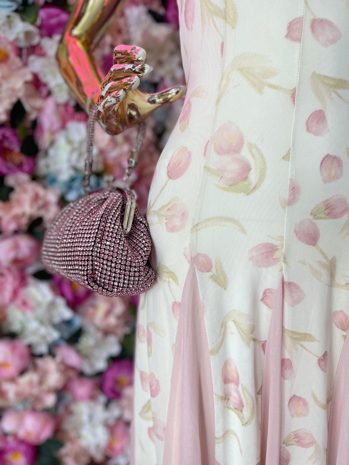 VESTIDO TULIPANES ROSAS