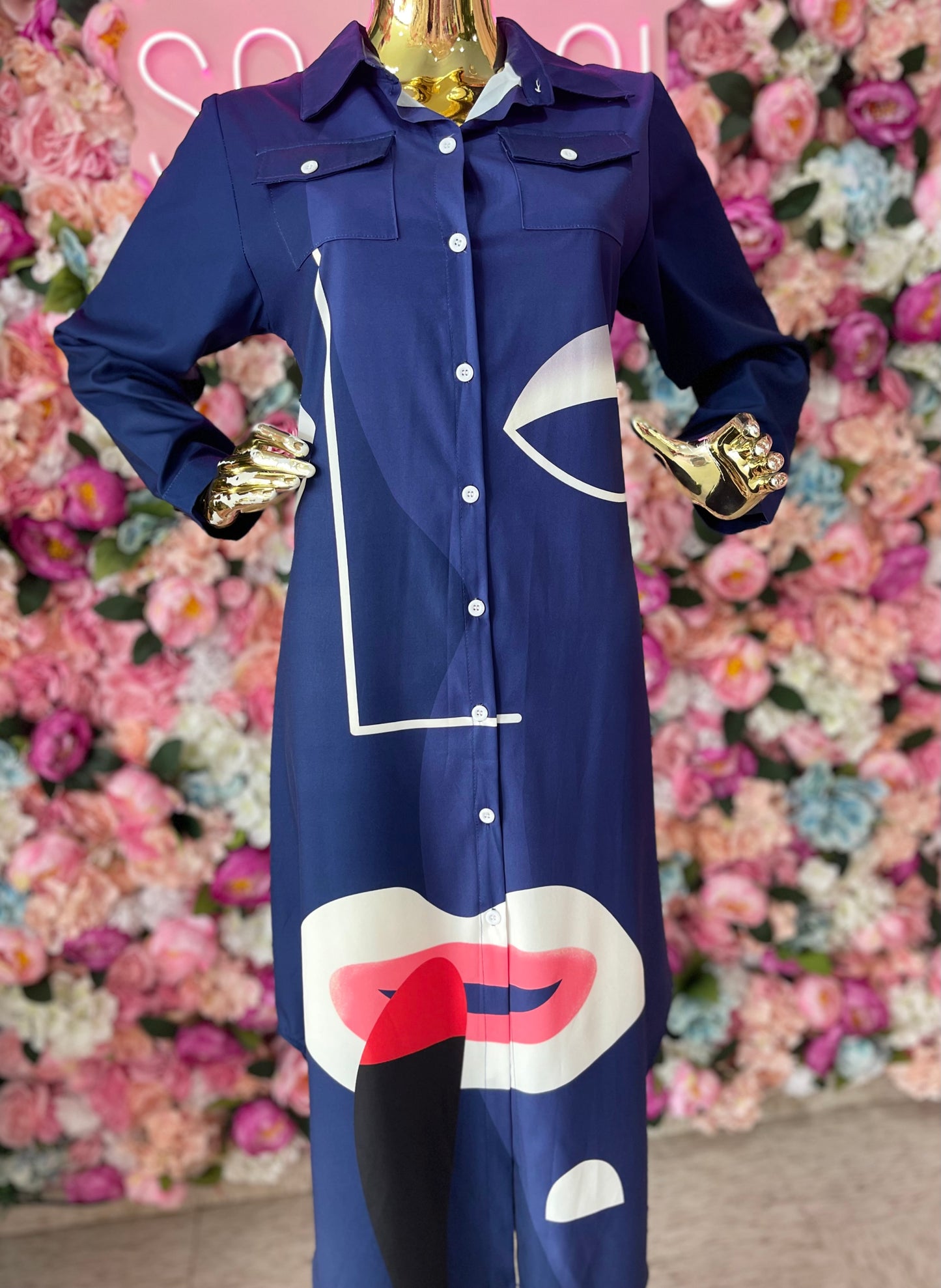 VESTIDO CASUAL ROSTROS