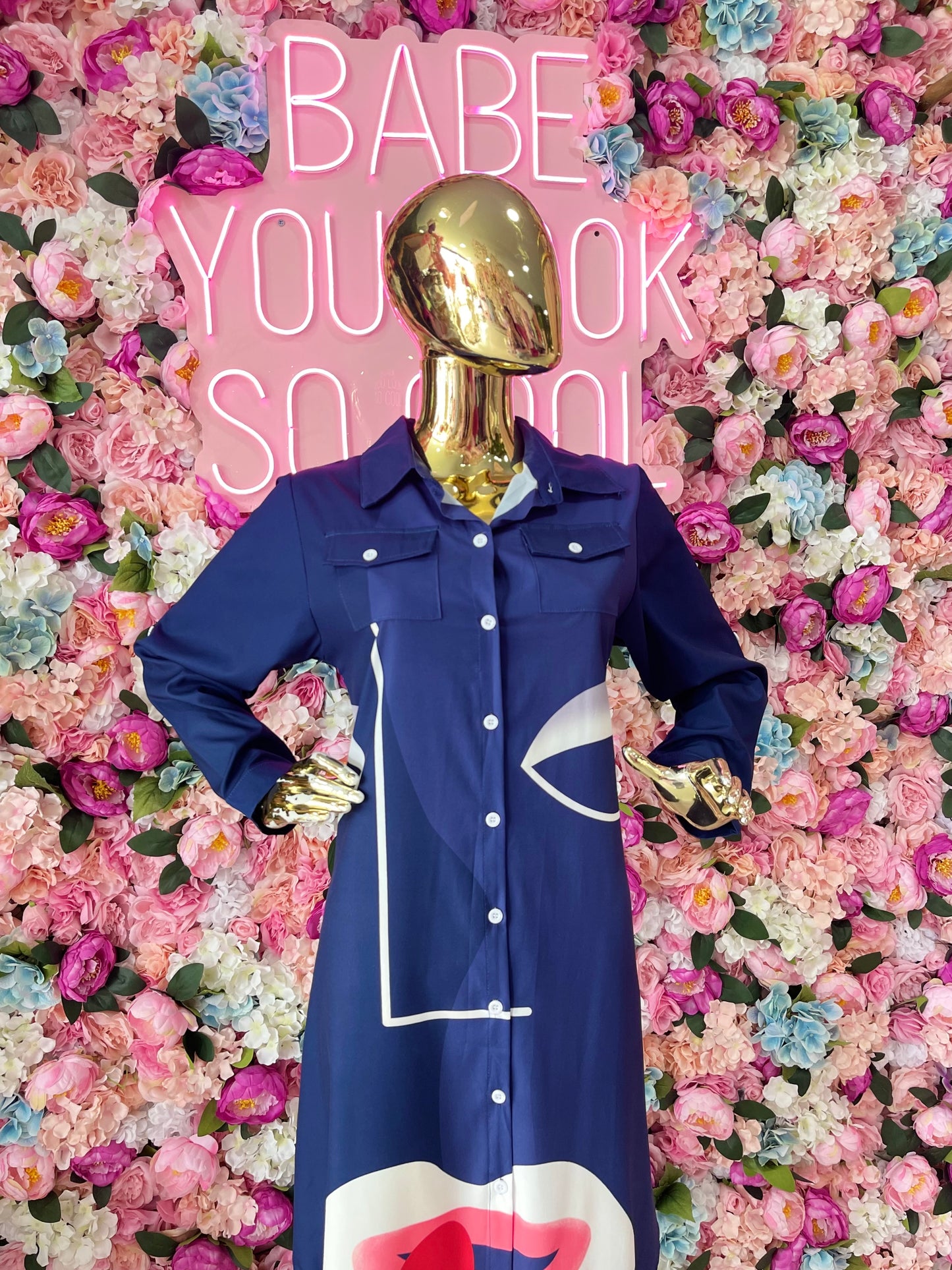 VESTIDO CASUAL ROSTROS