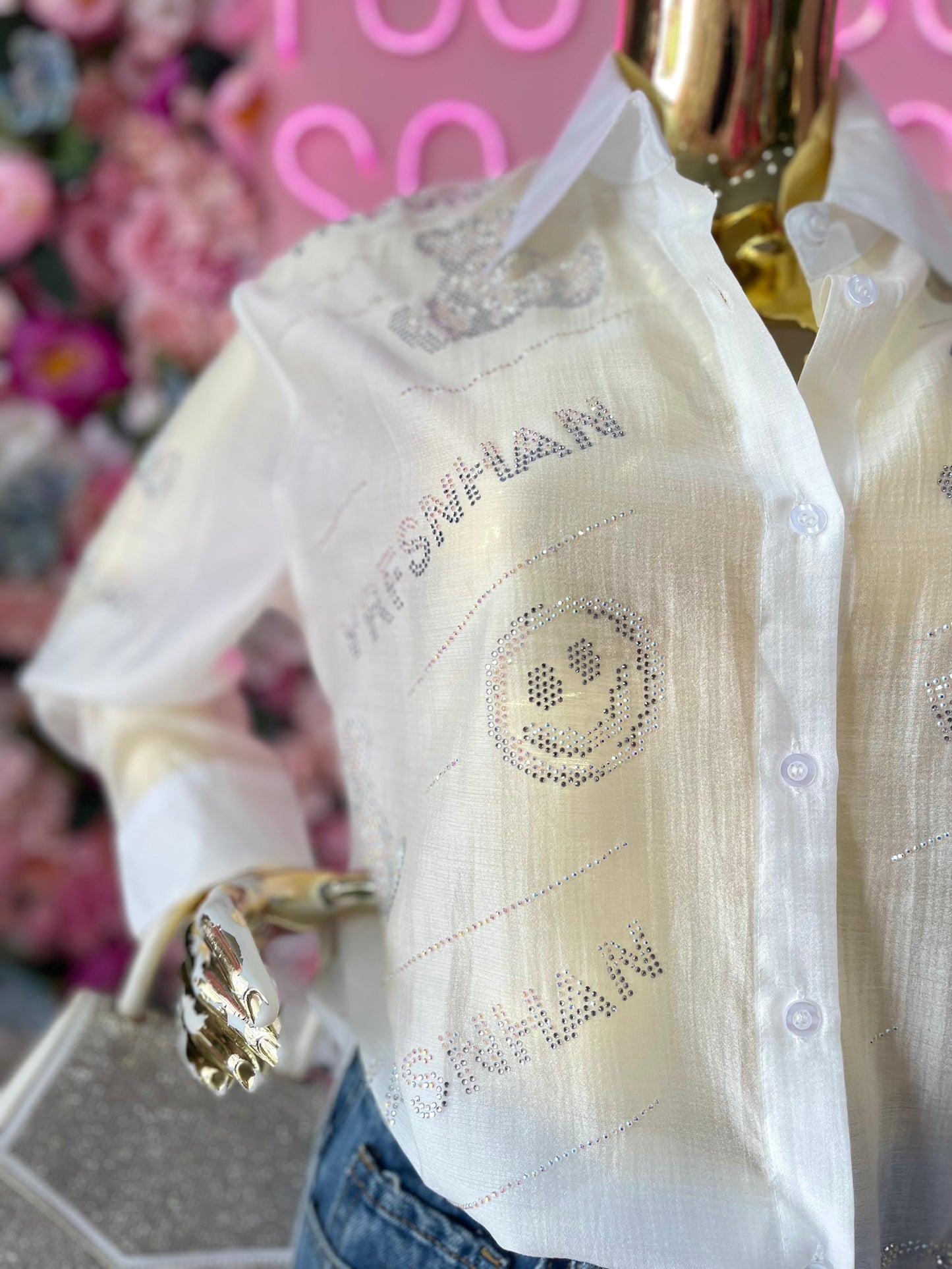 CAMISA BLANCA OSOS DE CRISTAL