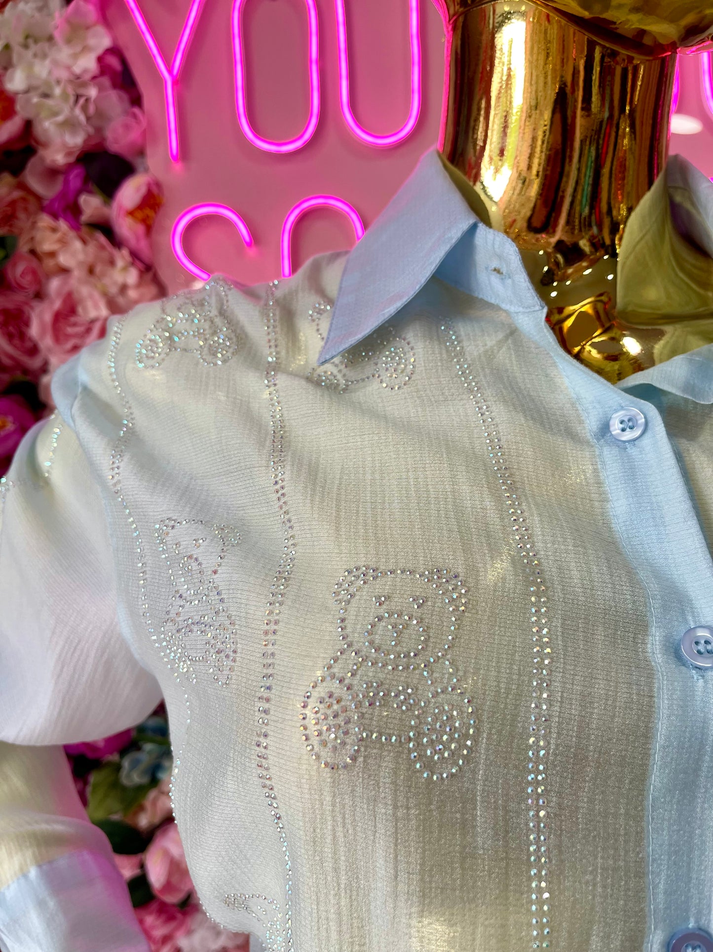 CAMISA AZUL OSOS DE CRISTAL