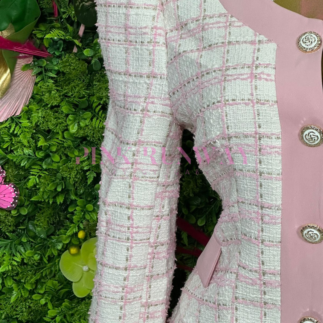 CONJUNTO SHORT/ SACO BABY PINK