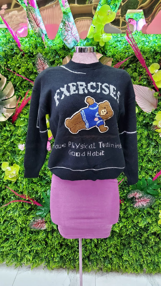 SWEATER OSO EXERCISE  NEGRO