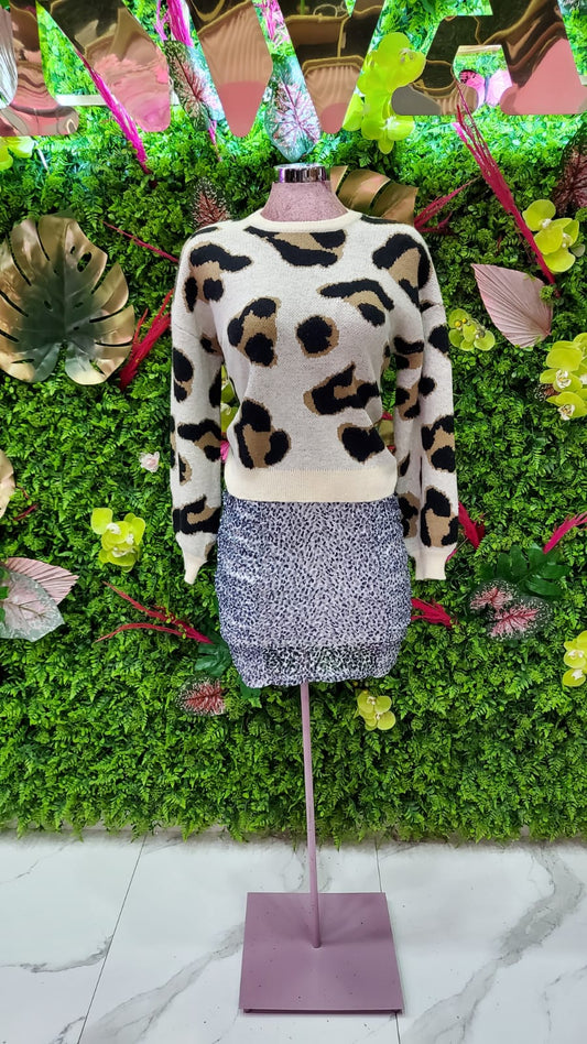 SWEATER MANCHAS BEIGE