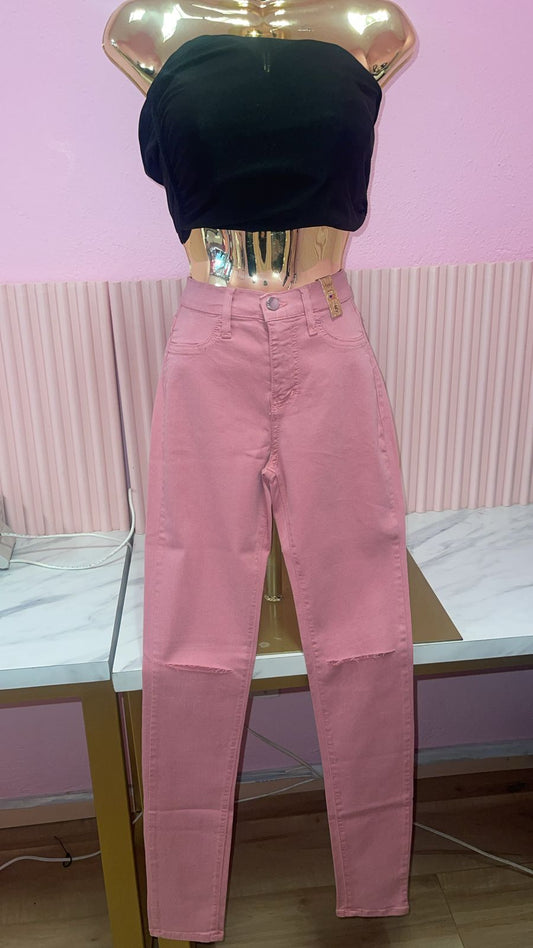 PANTALON SKINY MEZCLILLA ROSA