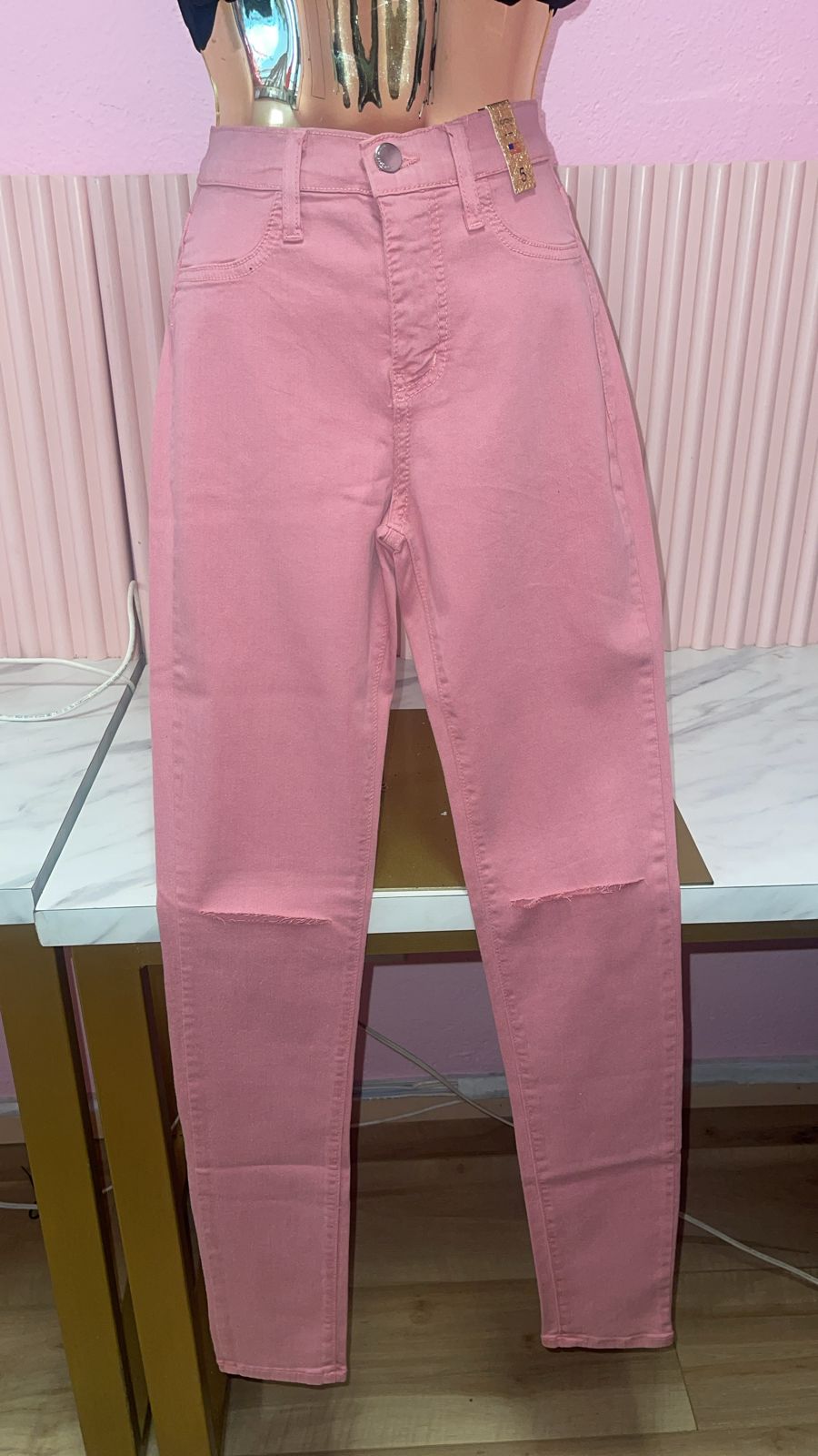 PANTALON SKINY MEZCLILLA ROSA