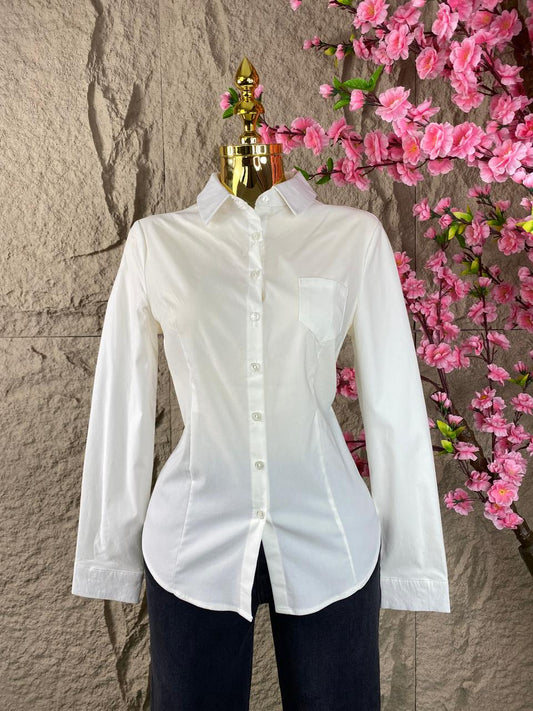 CAMISA ML CON BOLSITA BLANCA