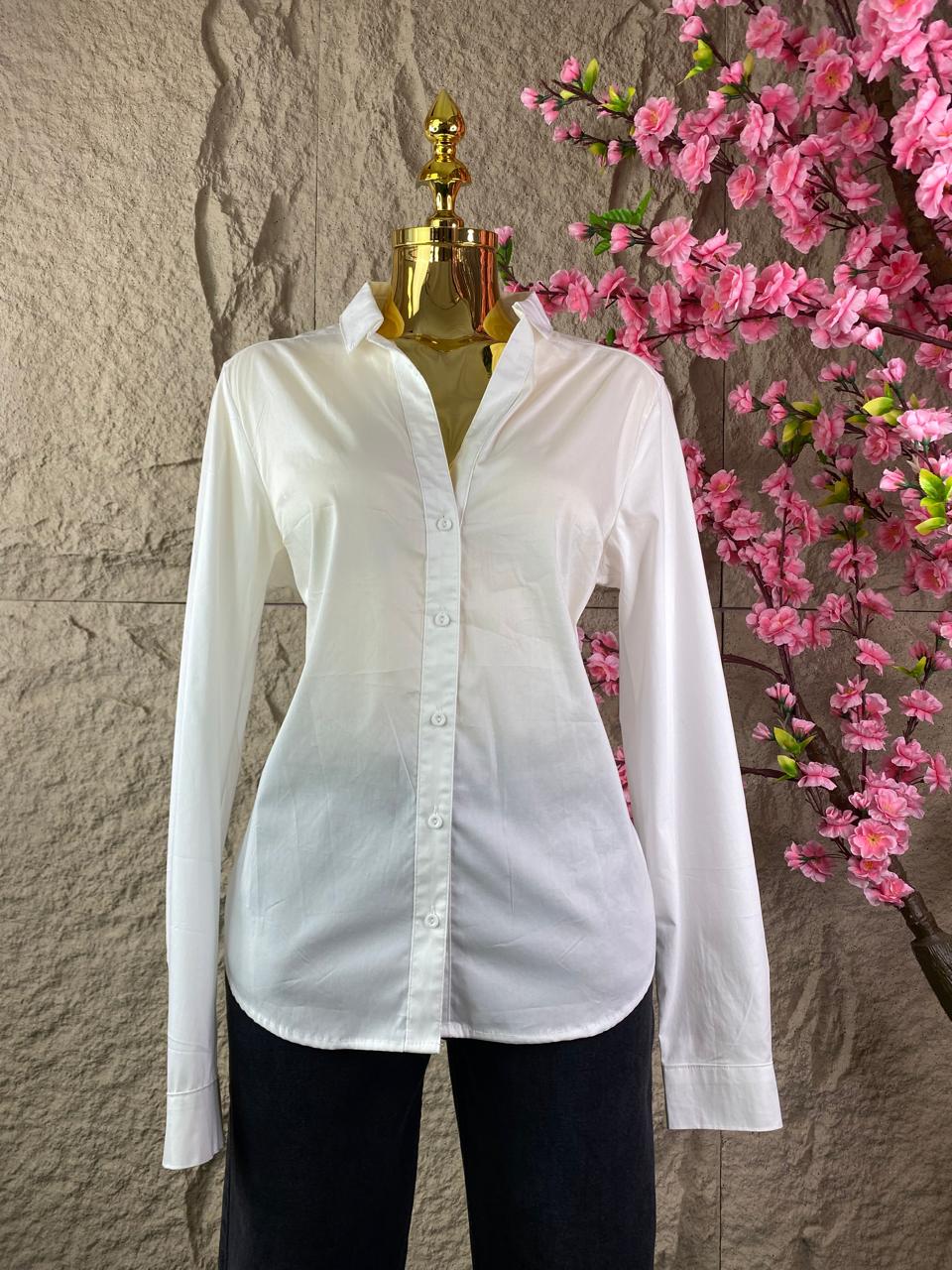 CAMISA BLANCA MANGA LARGA