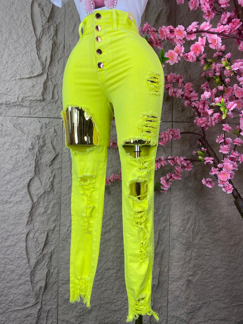 PANTALON FLUORECENTE VERDE