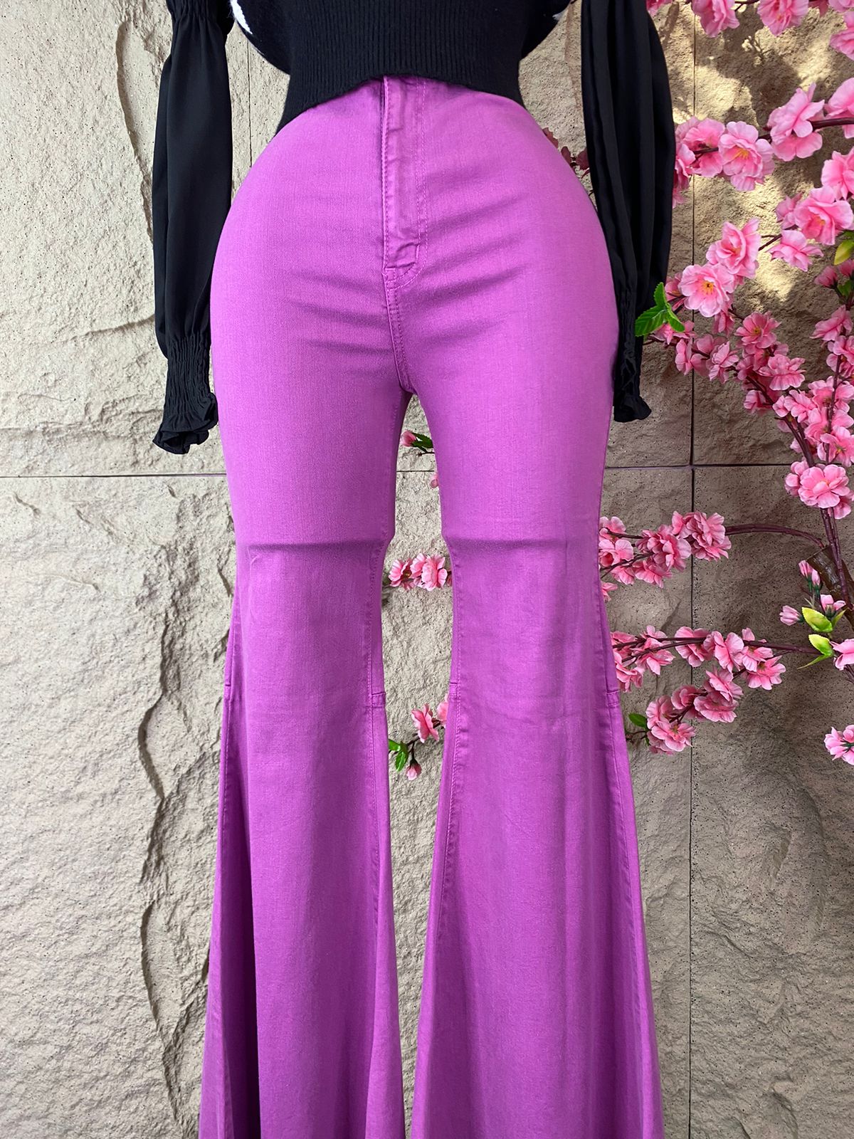 PANTALON SKINY ACAMPANADO MORADO