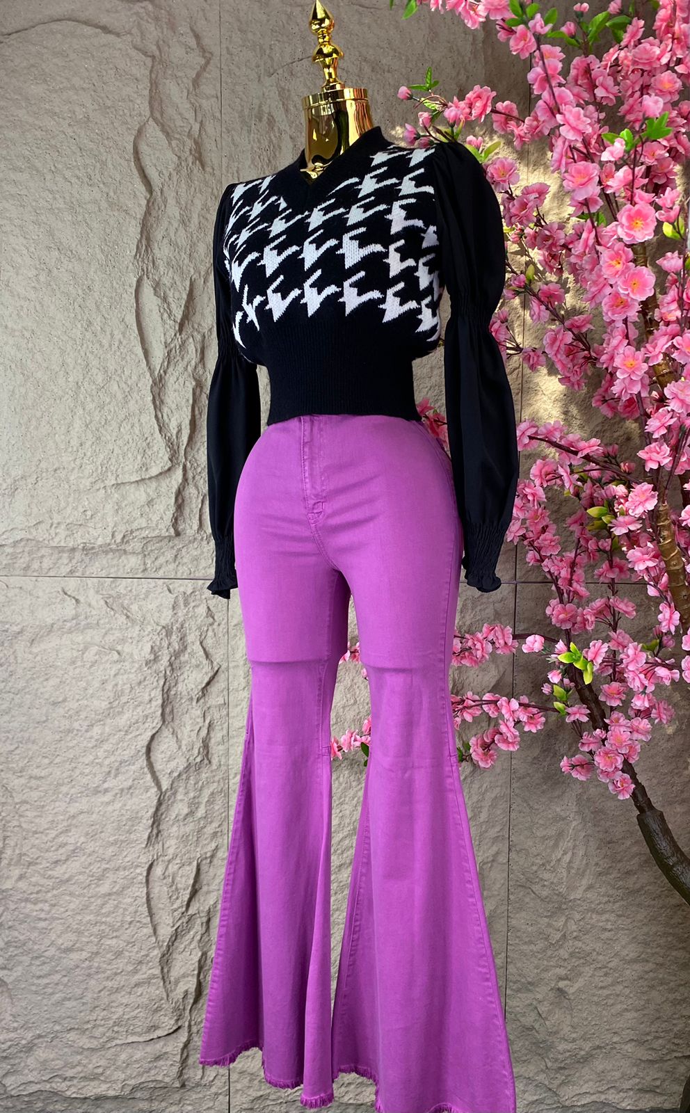 PANTALON SKINY ACAMPANADO MORADO