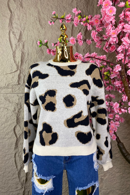 SWEATER MANCHAS BEIGE