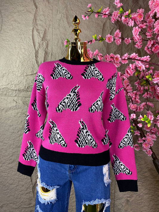 SWEATER CABEZA DE CEBRA FIUSHA
