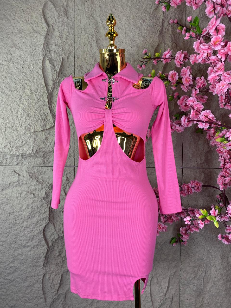 VESTIDO ML CLASSIC POLO ROSA