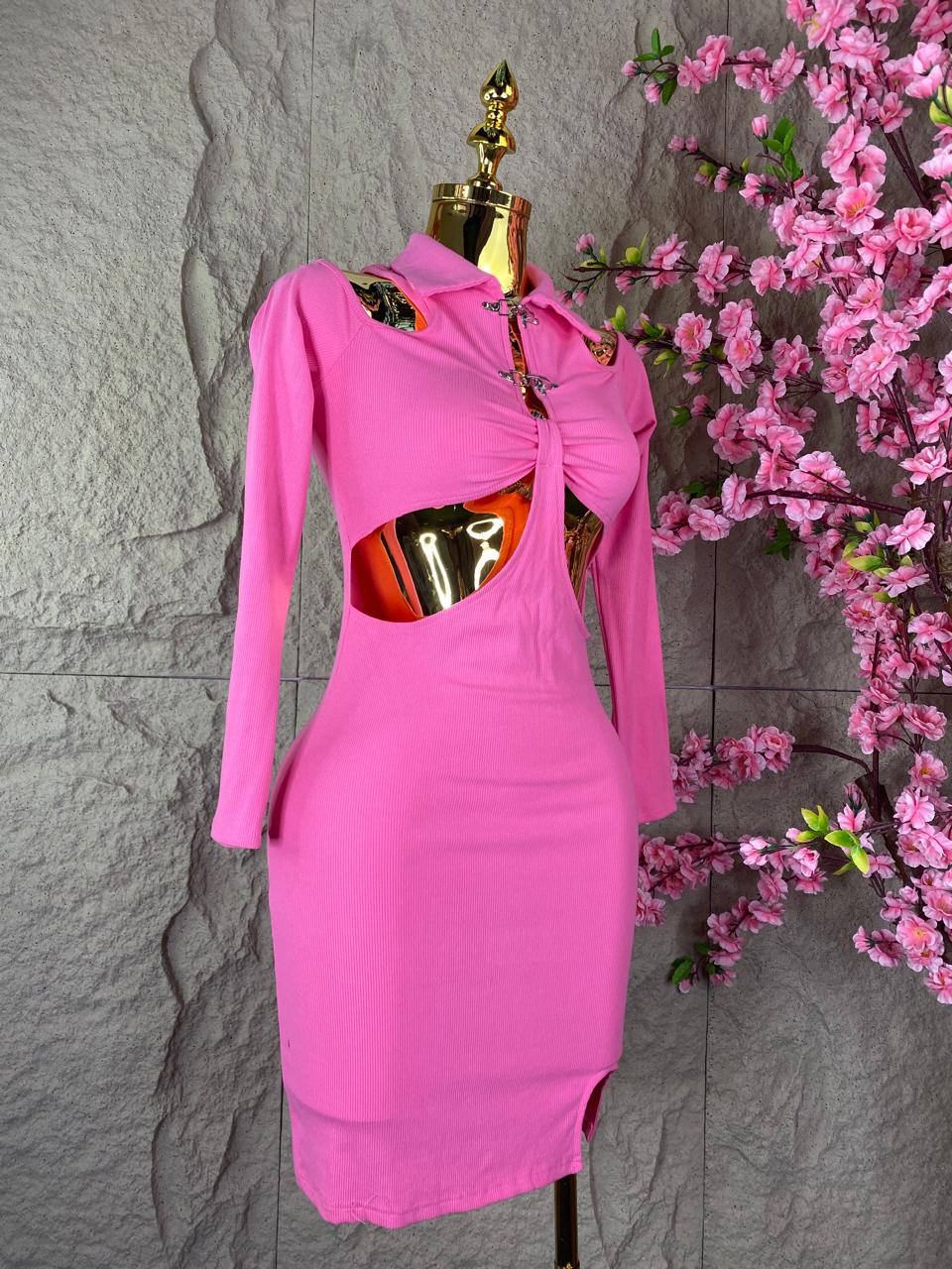 VESTIDO ML CLASSIC POLO ROSA