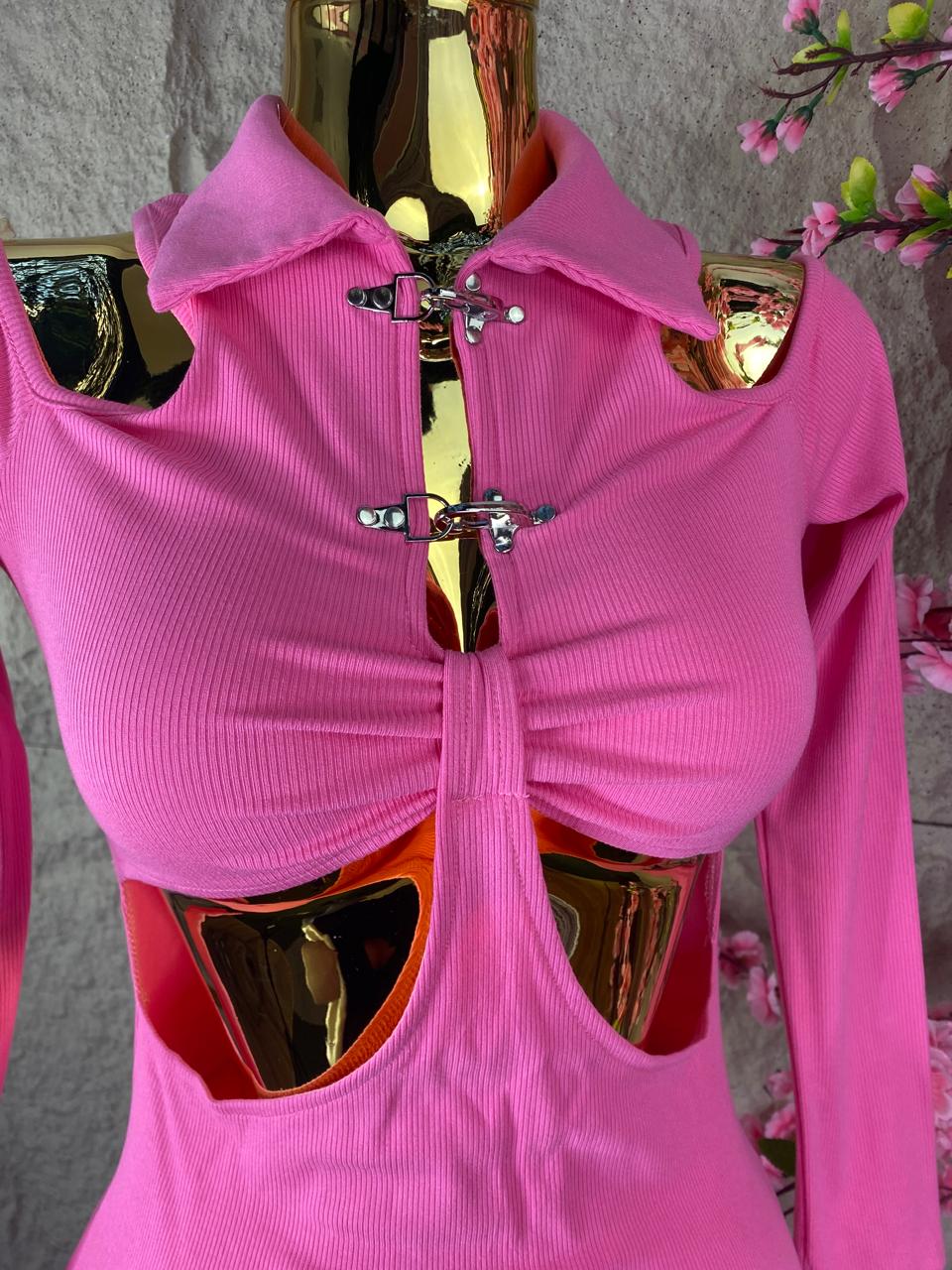 VESTIDO ML CLASSIC POLO ROSA