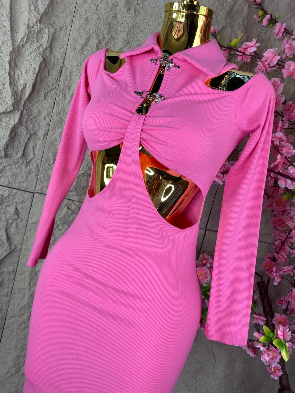 VESTIDO ML CLASSIC POLO ROSA