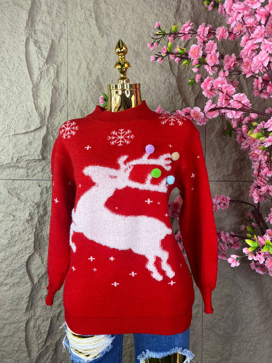 SWEATER NAVIDEÑO ROJO