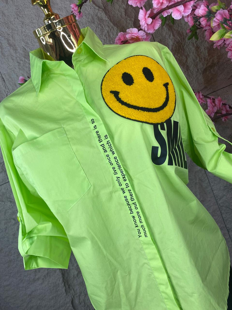 BLUSON ML CAMISERO EMOJI VERDE