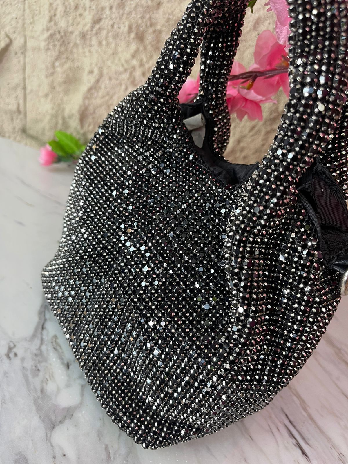 BOLSO DE MANO AGARRADERA DIAMANTES