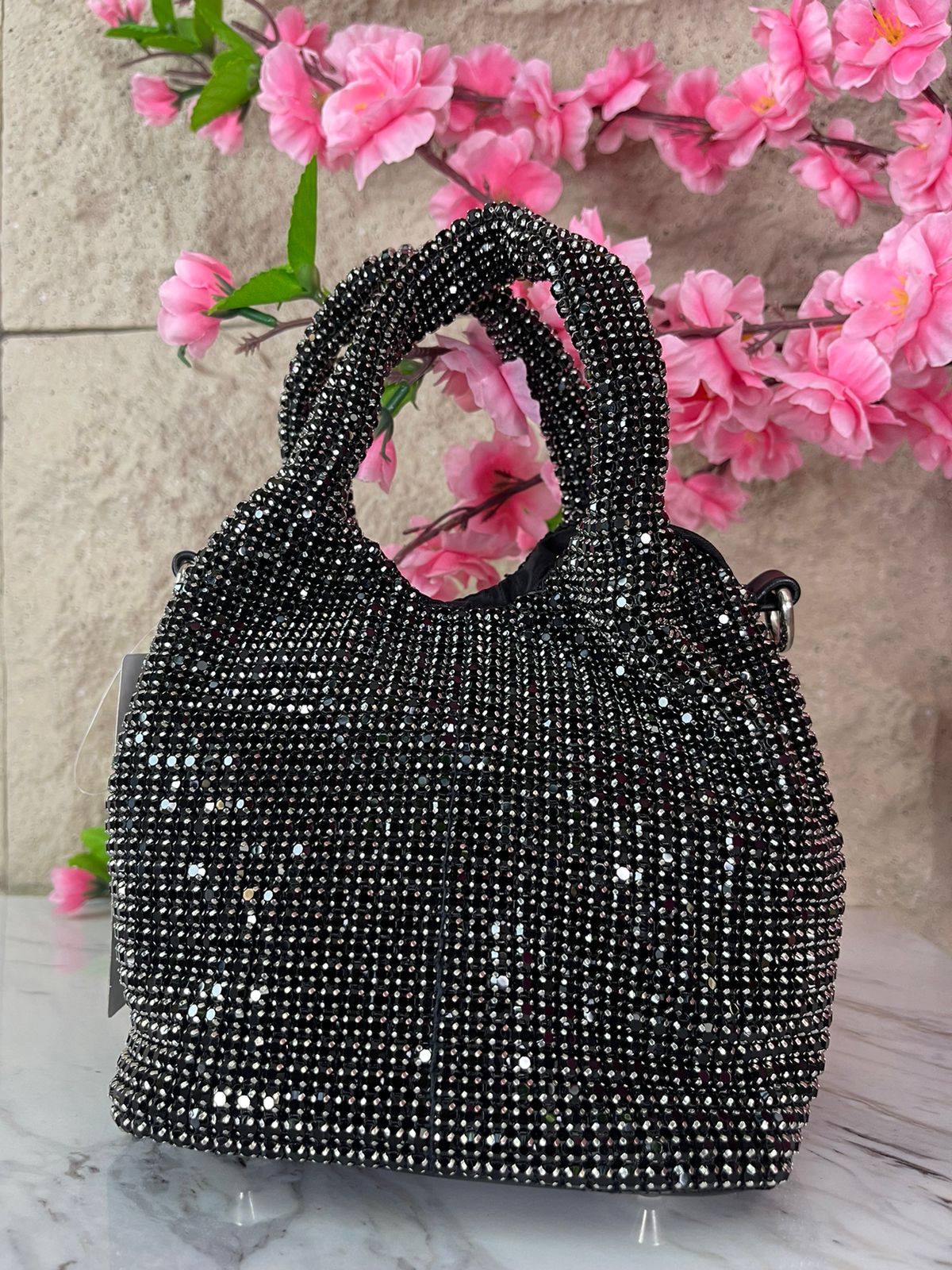 BOLSO DE MANO AGARRADERA DIAMANTES