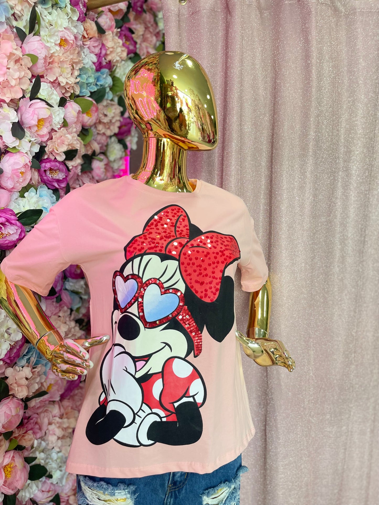 PLAYERA MINNIE LENTES