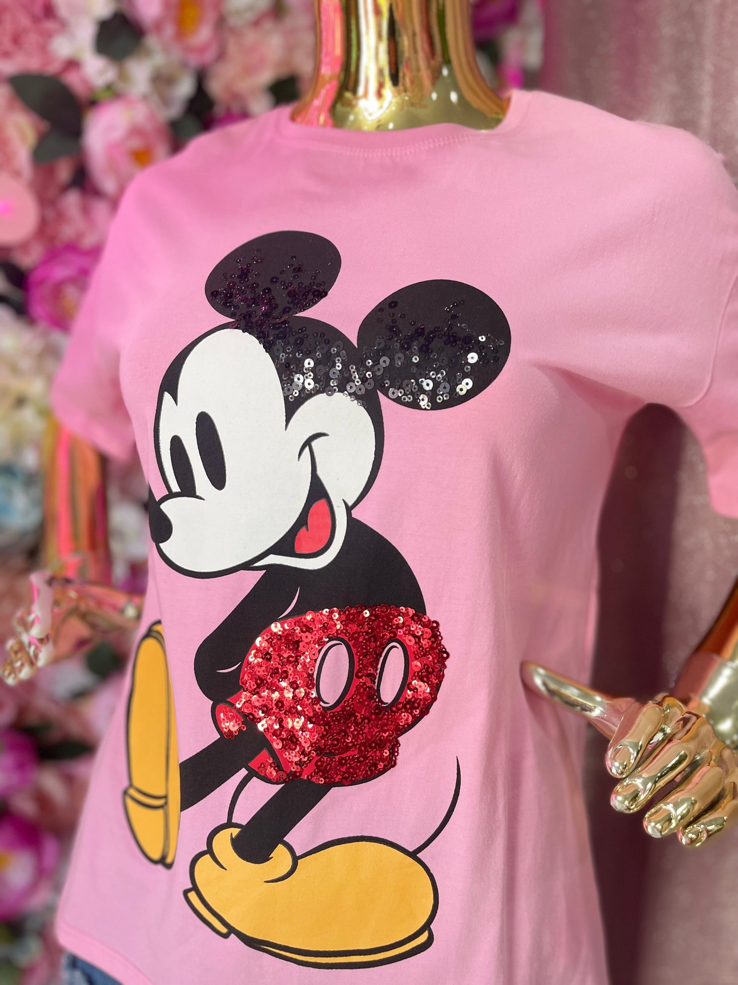 PLAYERA MICKEY ROSA